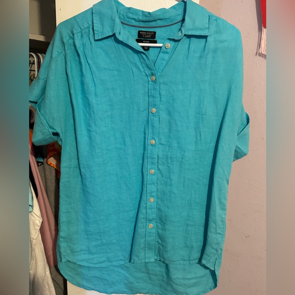 J.Crew Baird McNutt Irish Linen Button Down Shirt XS Relaxed